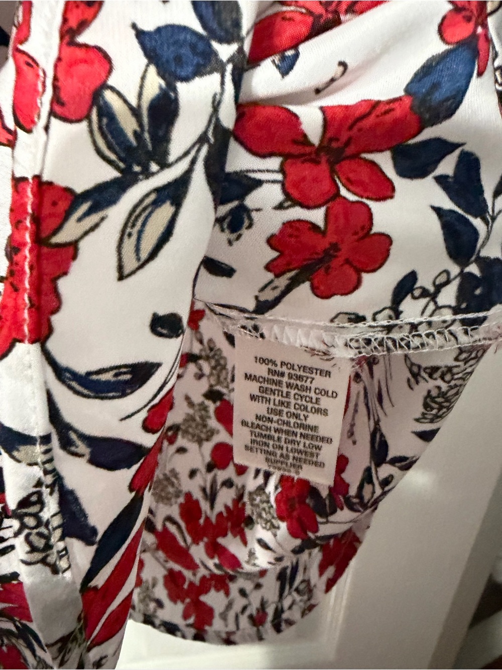 Liz Claiborne Cap Sleeve Floral Print Blouse - Picture 15 of 15